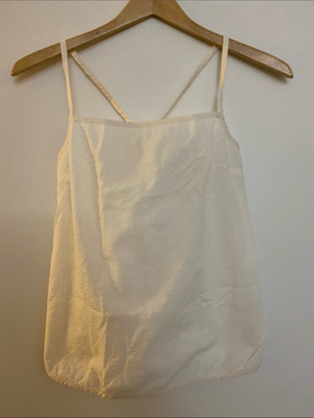 🎀3 for $25 ✨ Women's Cream Textured Spaghetti Strap Tank Top